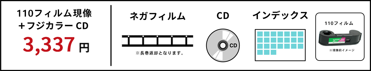 DVD書き込みの場合：3.293円でネガフィルムとDVD