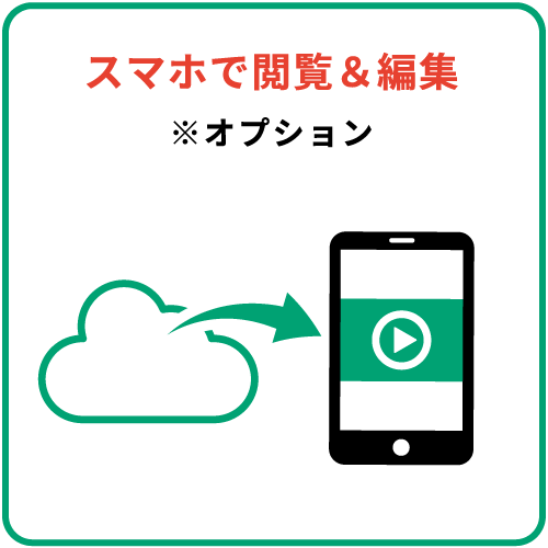スマホで閲覧＆編集 ※オプション